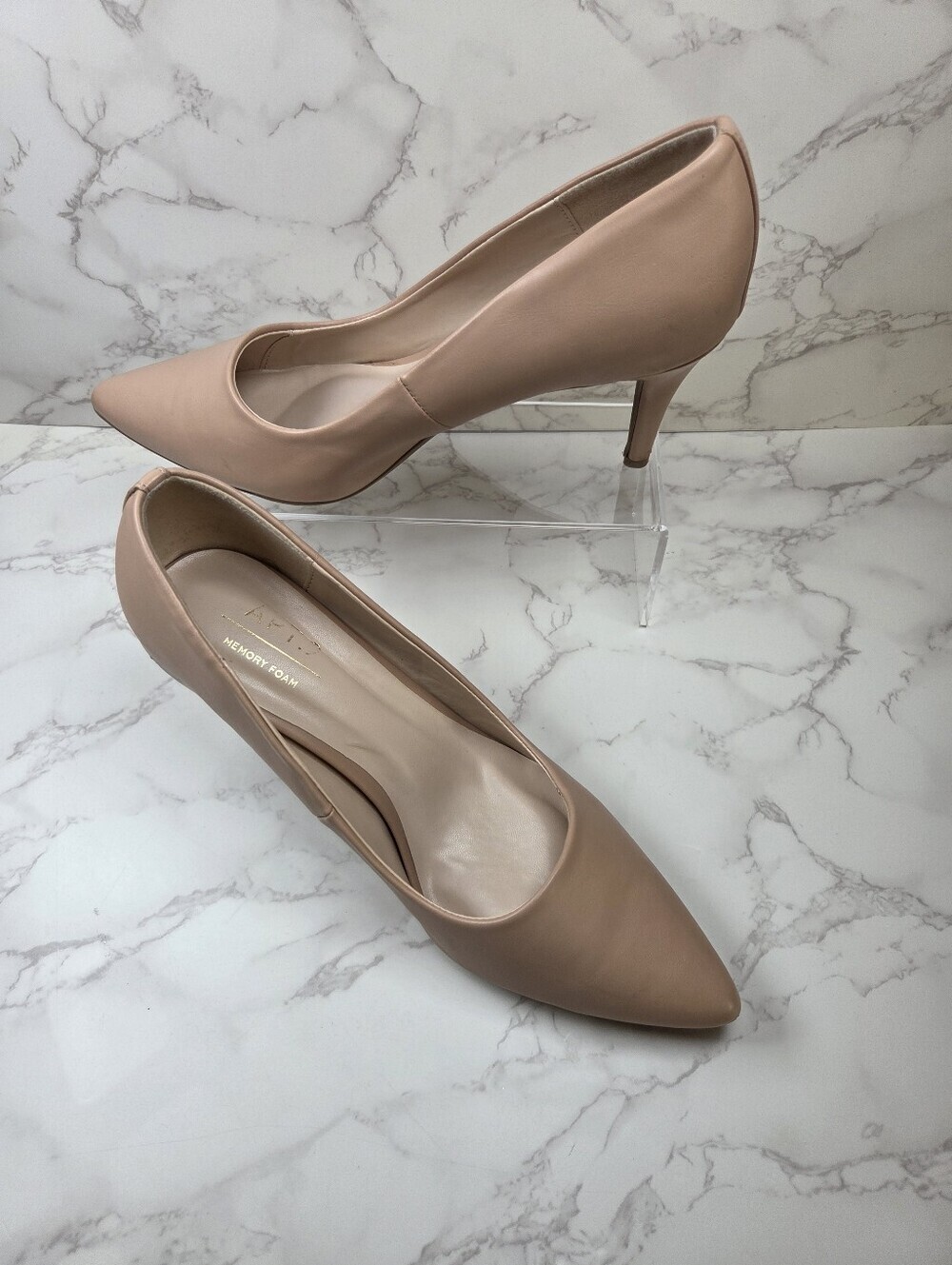a new day Blush Nude Pointed-Toe Stiletto Pumps(B33)